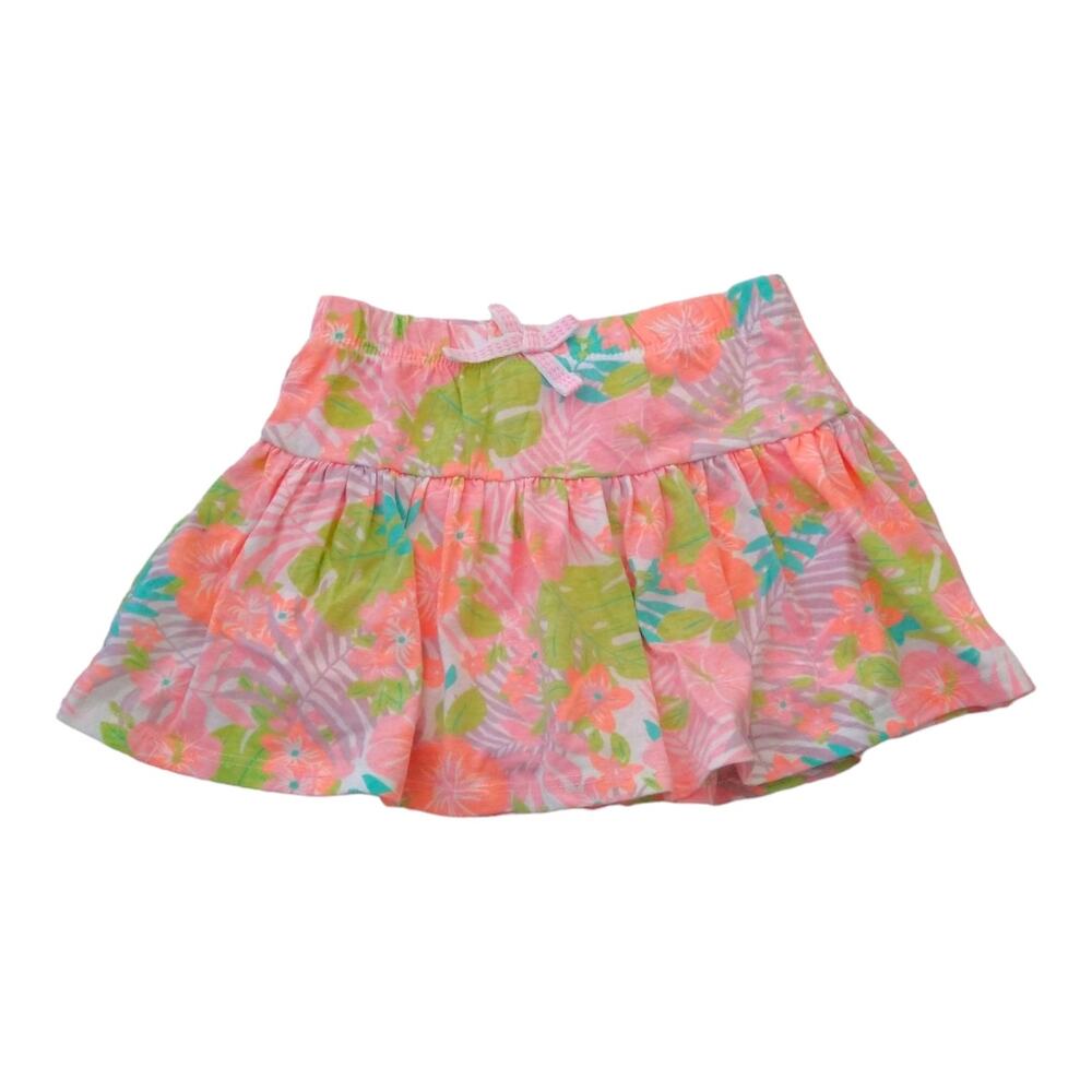 Tommy Bahama Girls Pink Tropical Floral Skort 3T Hibiscus Palm Summer Resort